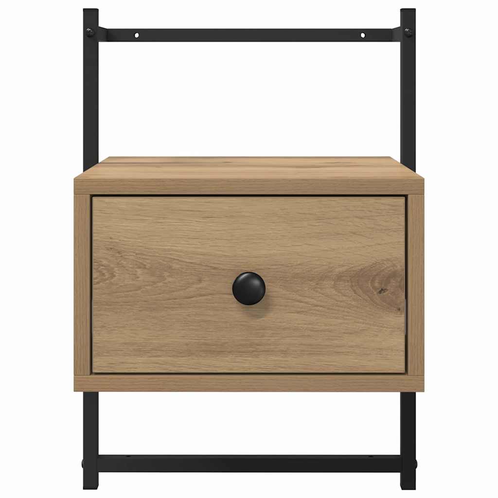 Bedside Cabinet with Drawer 2 pcs Artisan oak 35 x 30 x 51 cm